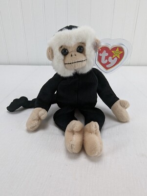 Ty Beanie Baby Mooch the Spider Monkey Plush Stuffed Animal 1999 August Hang Tag