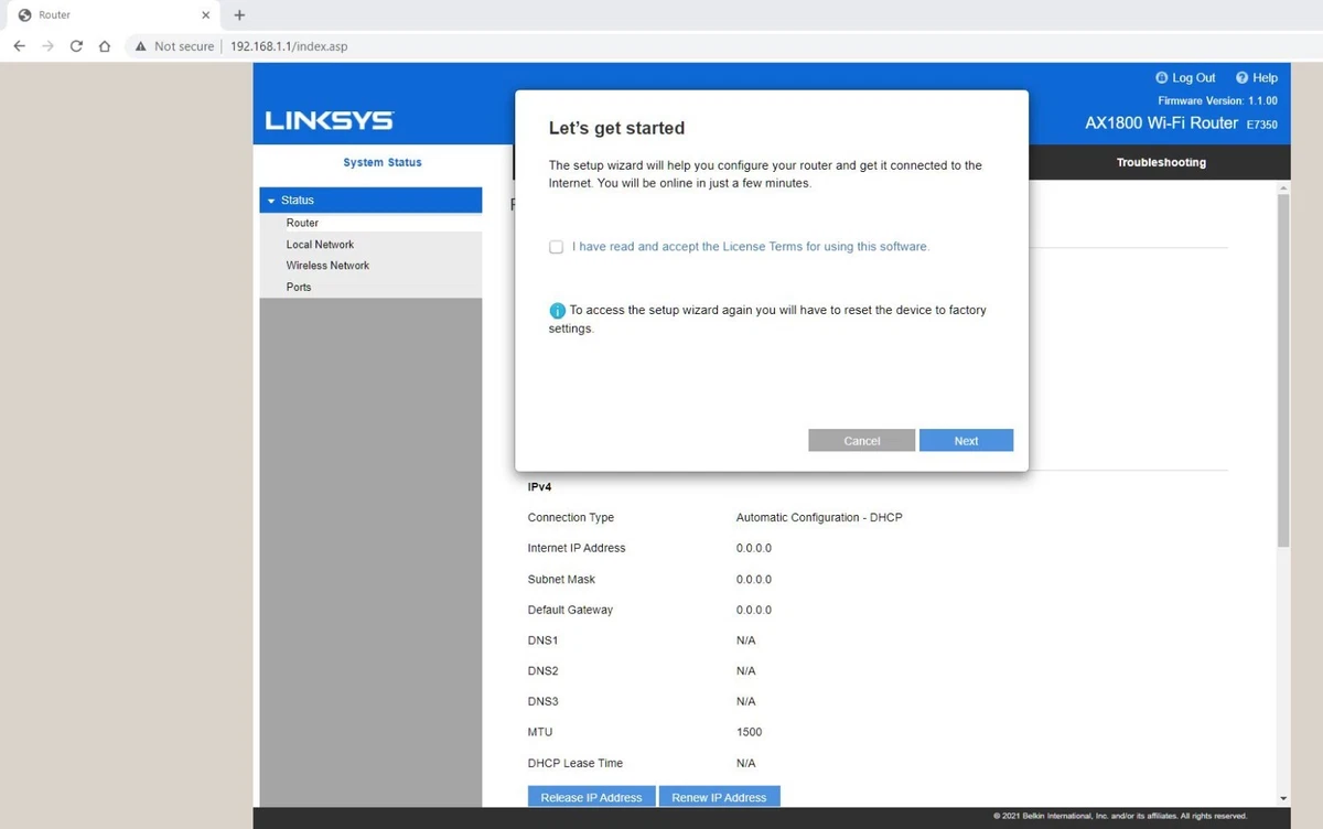 LINKSYS E2500 Advanced Simultaneous DualBand WirelessN