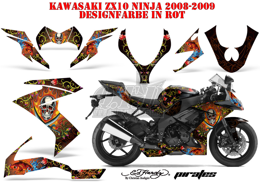 AMR RACING DEKOR KIT KAWASAKI ZX-6R 636/10R/Z-1000 SX ED