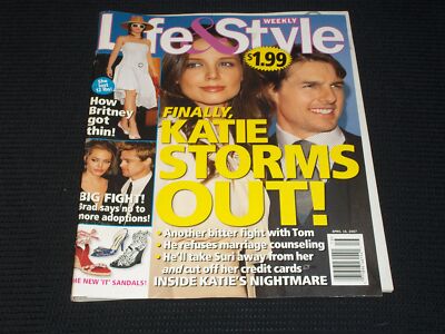 2007 APRIL 16 LIFE & STYLE WEEKLY MAGAZINE - KATIE HOLMES & TOM CRUISE - E 2144