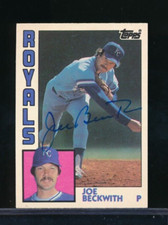 1984 Topps Traded #9T Joe Beckwith signed auto autograph d'2021 blue sharpie