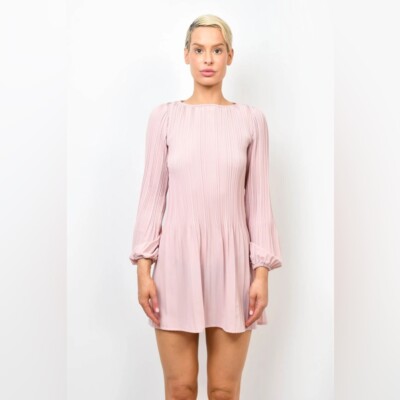 maje pink pleated dress Pleated maxi dress Pink for Women