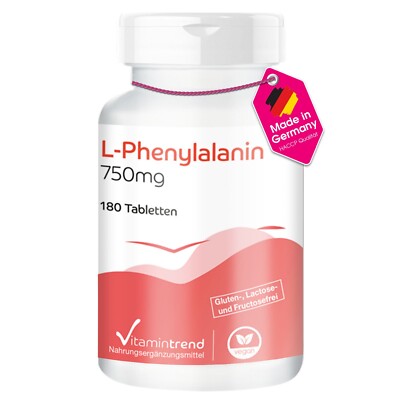 L-Phenylalanin 750 mg 180 Tabletten für 180 Tage, hochdosiert VEGAN Vitamintrend