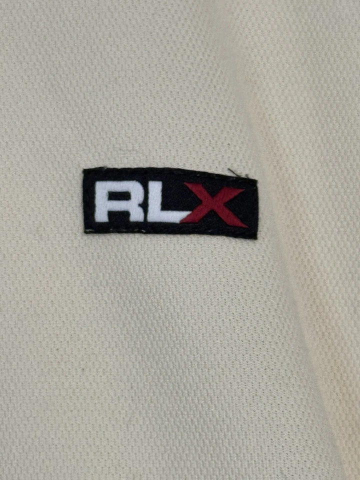 Camiseta deportiva RLX Polo Ralph Lauren para mujer L blanca 3/4 cremallera Foto 2 de 4