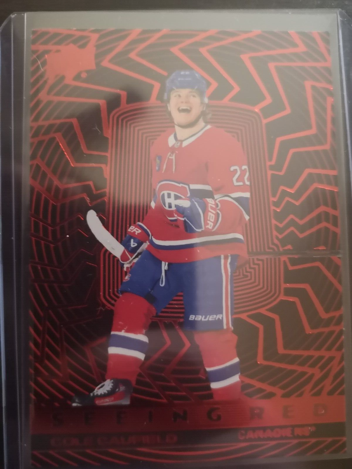 Cole Caufield 2023-24 Upper Deck Extended Series Seeing Red #SR-93 Montreal Hockey Card