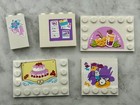 Lego Bulk Lot Parts All (Stickers) FRIENDS White Plate Panels Logo Decorated — photo 2