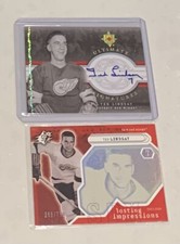 Ted Lindsay Red Wings Ultimate Signed & SPX Impressions/ 750 (2) Card Lot!
