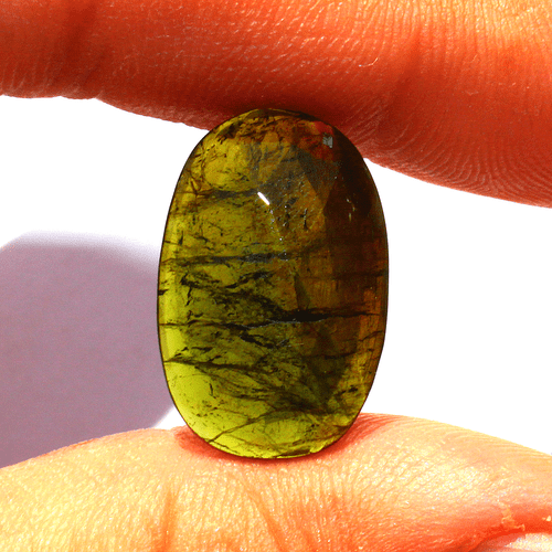 Piedra preciosa suelta sin tratar de 20 mm x 13,1 mm de turmalina verde natural de 8,64 quilates - Imagen 3 de 10