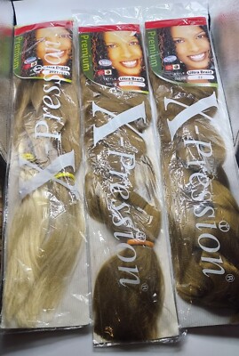 X-PRESSION PREMIUM KANEKALON WIGS ULTRA BRAID 82'' LENGTH 3 PACKAGES