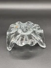 Blenko Art Glass Mid-Century Ice Floe Tri-Footed Candle Holder, Don Shepherd