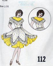 Sewing Pattern Square Dance Dress 5-7-9 JR C  C Originals 112 1970's VTG Uncut