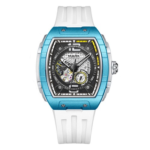 Reloj mecánico automático MARK FAIRWHALE Tonneau Hollow Luminous Tourbillon - Imagen 18 de 19