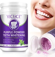 Purple Teeth Whitening Powder Advanced Teeth Whitening  Neutralizes Yellow tones