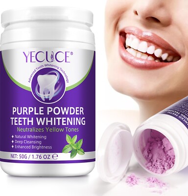 Purple Teeth Whitening Powder Advanced Zahnaufhellung neutralisiert Gelbtöne-