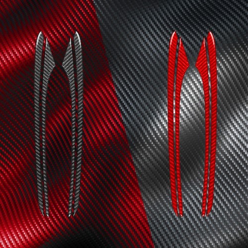 Cubierta de panel de puerta delantera de fibra de carbono roja 4 piezas para Honda Ridgeline Passport Pilot - Imagen 3 de 14