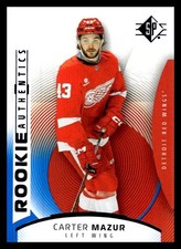 Carter Mazur Detroit Red Wings 2025-26 SP Upper Deck Rookie Authentics Blue #132