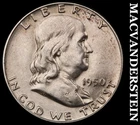 1950 Silver Franklin Half Dollar - Scarce  High Grade  Lustrous  #J9786