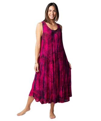 Damen Kleid lang Schulterfrei Viskose Muster Marila 81643