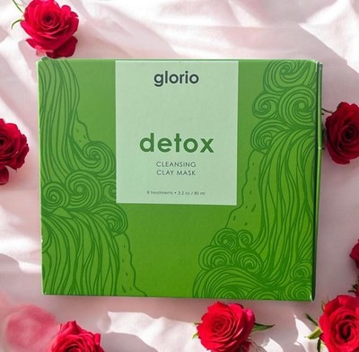 Glorio DETOX Cleansing Clay Mask 8 Treatments 3.2 oz Same Day Shipping