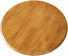 Teak Lazy Susan Turntable - 23.6" Smooth Rotating Wooden Tray for Dining Table