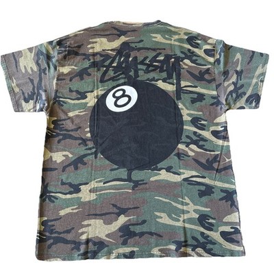 2021 STUSSY 8 BALL CAMO Shirt MADE IN USA Sz Large | eBay