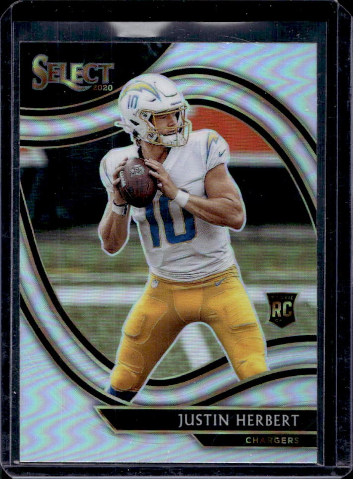 2020 Select Justin Herbert RC Silver Prizm Field Level #344 Chargers