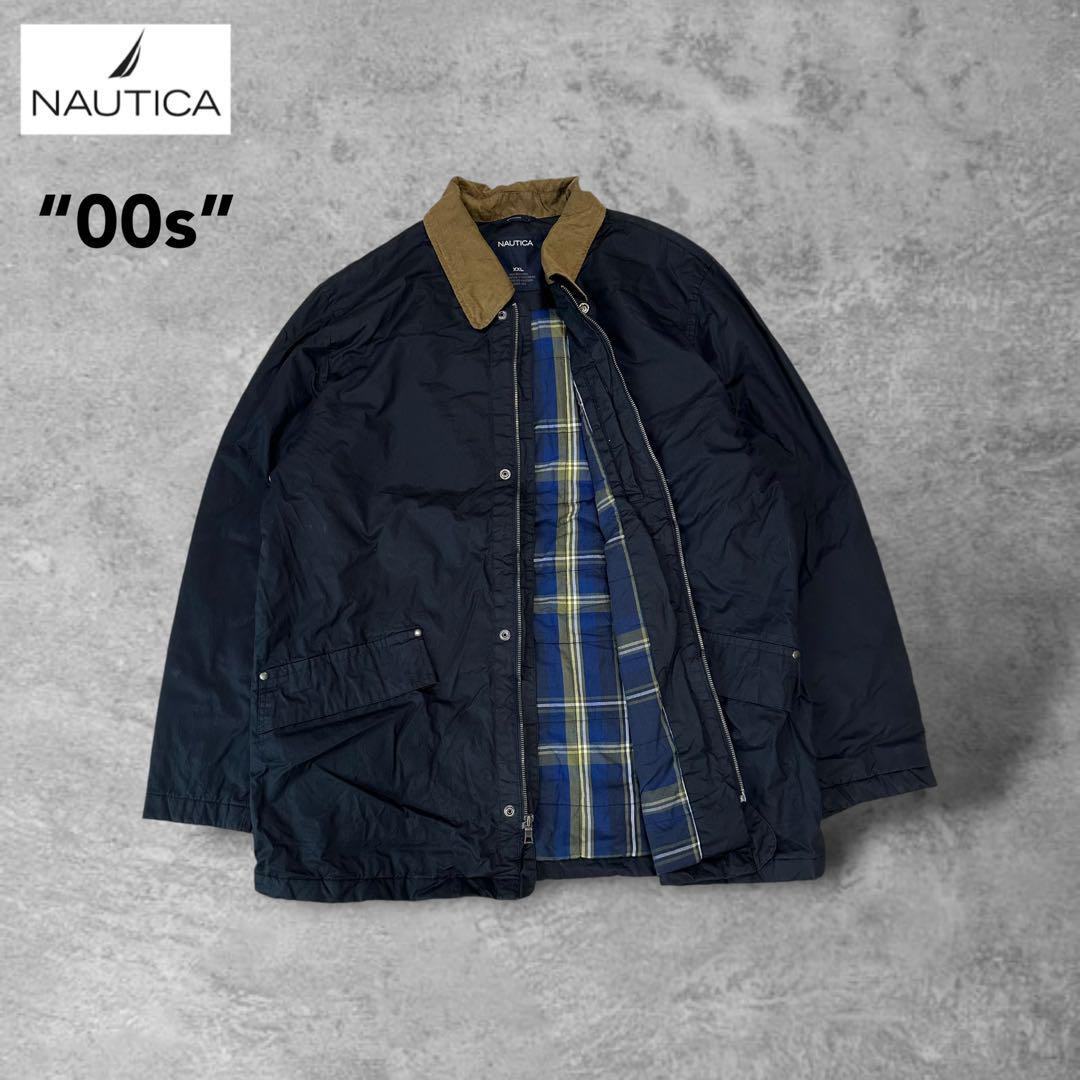 Japan Used Fashion] 00S Vintage Nautica Padded Collar Suede Cotton 