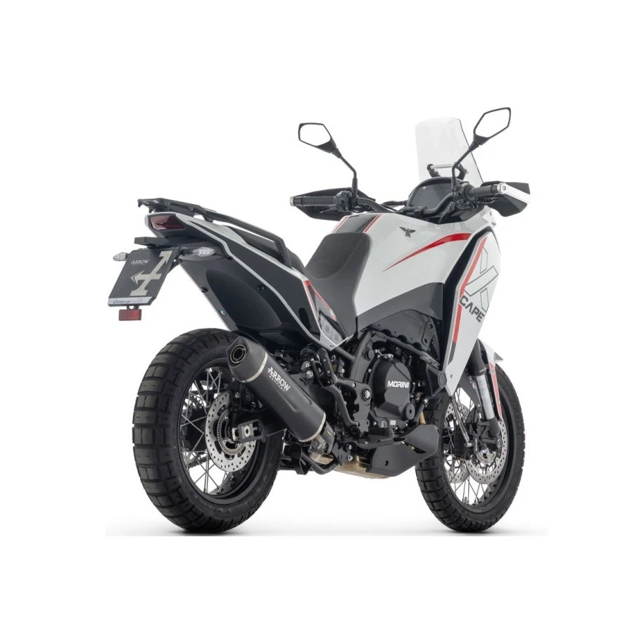TERMINALE DI SCARICO ARROW INDY RACE EVO ALLUMINIO NERO MOTO MORINI X CAPE 700 Foto 2 de 4
