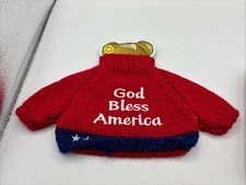 Boyds Bear Bearwear Collection 1364 W/ God Bless America Sweater Fits 10"-12"