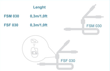 Connection Audison FSM 030 - RCA to Y Adapter - 2 Male - 1 Female 30cm