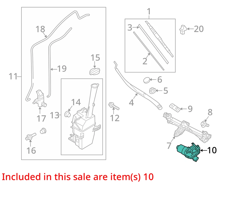 2016-2018 KIA SORENTO Windshield Wiper Motor OEM Used 115K Miles 3560871 - Image 3 of 4