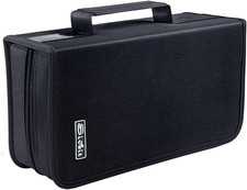 DVD Case Holder, CD/DVD Case Wallet Binder Holder 160 Capacity CD DVD Cases Orga