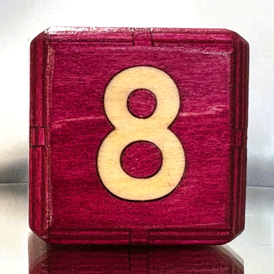 Rose Radiance - Pearl Inlay Elegance - Backgammon Doubling Cube 36mm - Image 4 of 4