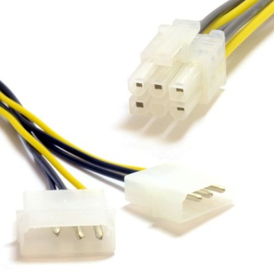 LP4 Molex Zu 6-Pin PCI Express (PCIe) Grafikkarten Stromkabel