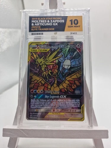 Moltres & Zapdos & Articuno GX Sm210 Ace 10 Graded PERFECT SUBGRADES