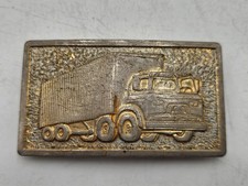 Vintage Belt Buckle Semi Truck Hook-Fast