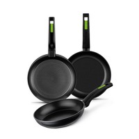 Monix Green | Bratpfannenset 18-22-26 Cm, Geschmiedetes Aluminium, HitzebestäNdi