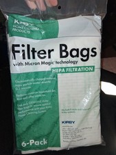 Kirby 204814 Micron Magic Hepa Filter 6 Count Fits F  Twist Style Vacuum Bags
