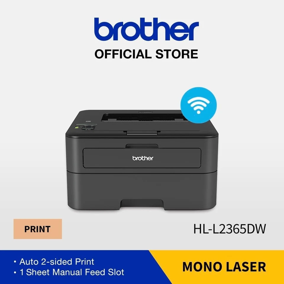 Brother HL-L2365DW A4 Mono Laser Printer Wi-Fi, 2 Sided & Network - Full Toner - Image 4 of 4