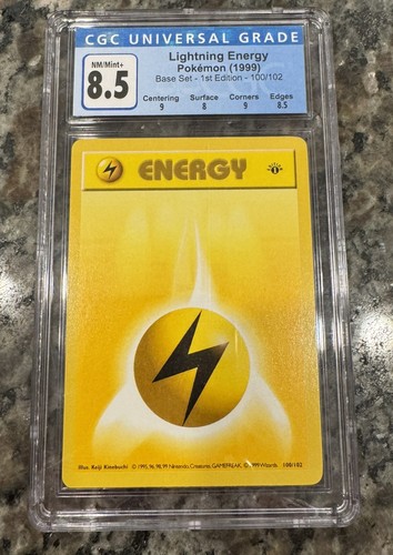 Lightning Energy (1st Edition) graded CGC 8.5 for sale on eBay