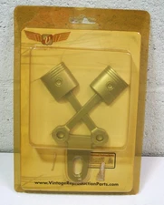 Vintage Parts VPALPT002 Cross Piston License Plate Topper