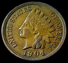 1904 INDIAN HEAD CENT UNCIRCULATED! 4 DIAMONDS! A beautiful coin!