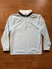 Redvanly Dunham 1/4 Zip Performance Pullover Men's Size Medium Blue White