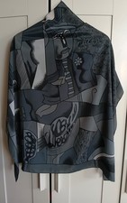 Picasso SSilk Scarf Grey Abstract Print 87cm x 88cm Vintage