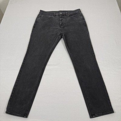 Ksubi Jeans Mens 32x30 Black Wolf Gang Hustler Slim Tapered Denim Pants Stretch
