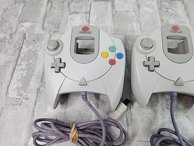 Vintage Genuine Sega Dreamcast Controller HKT-7700 Original White OEM Lot of 2