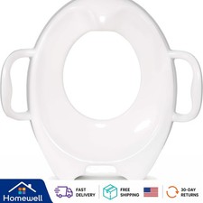 Toddler Potty Training Seat - Portable Gray Design with Built-In Safety Handles