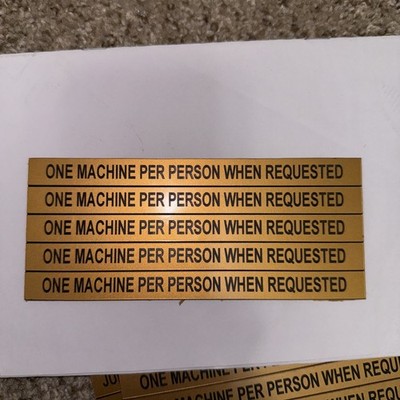 5 Vintage Las Vegas Casino Slot Machine Reserved Sign - Brushed Copper Look /G2