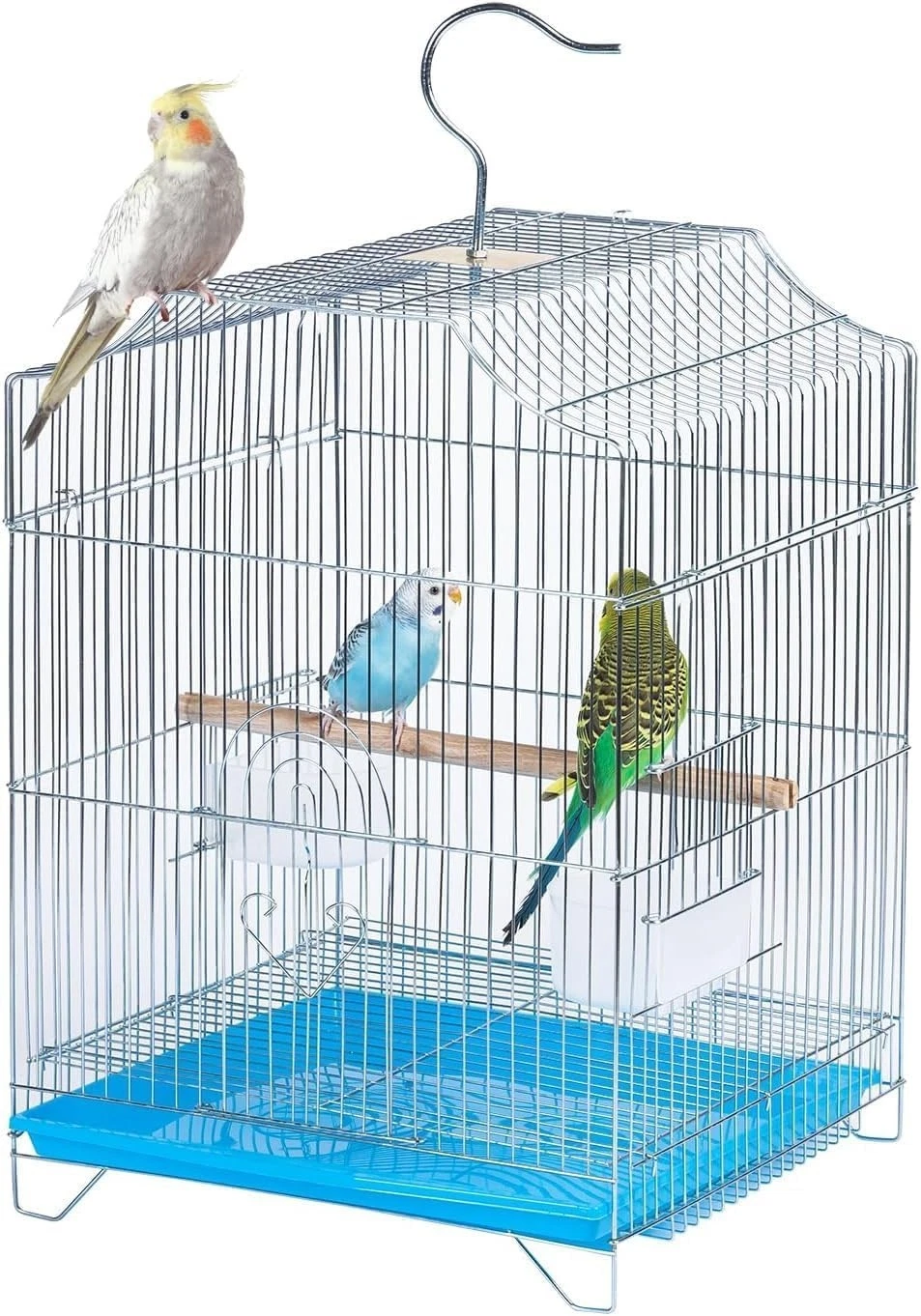 Small Bird Travel Cage - Lightweight Starter Kit Removable Tray & Accessories