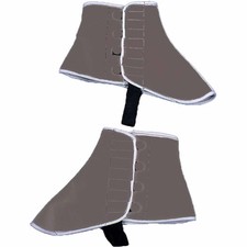 Adults Gray Felt Spats - Small/Medium